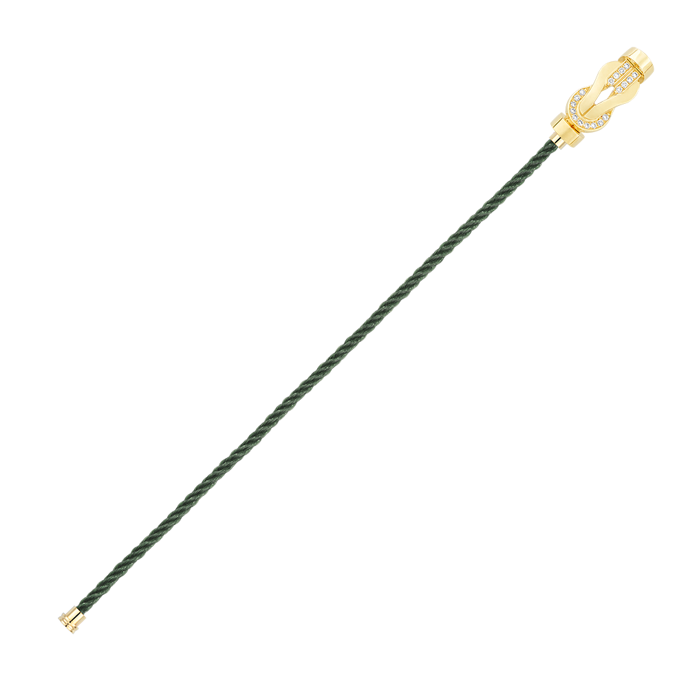 FRED CHANCE INFINIE BRACELET Stainless steel and gold plating YELLOW GOLD AND DIAMONDS MEDIUM MODEL