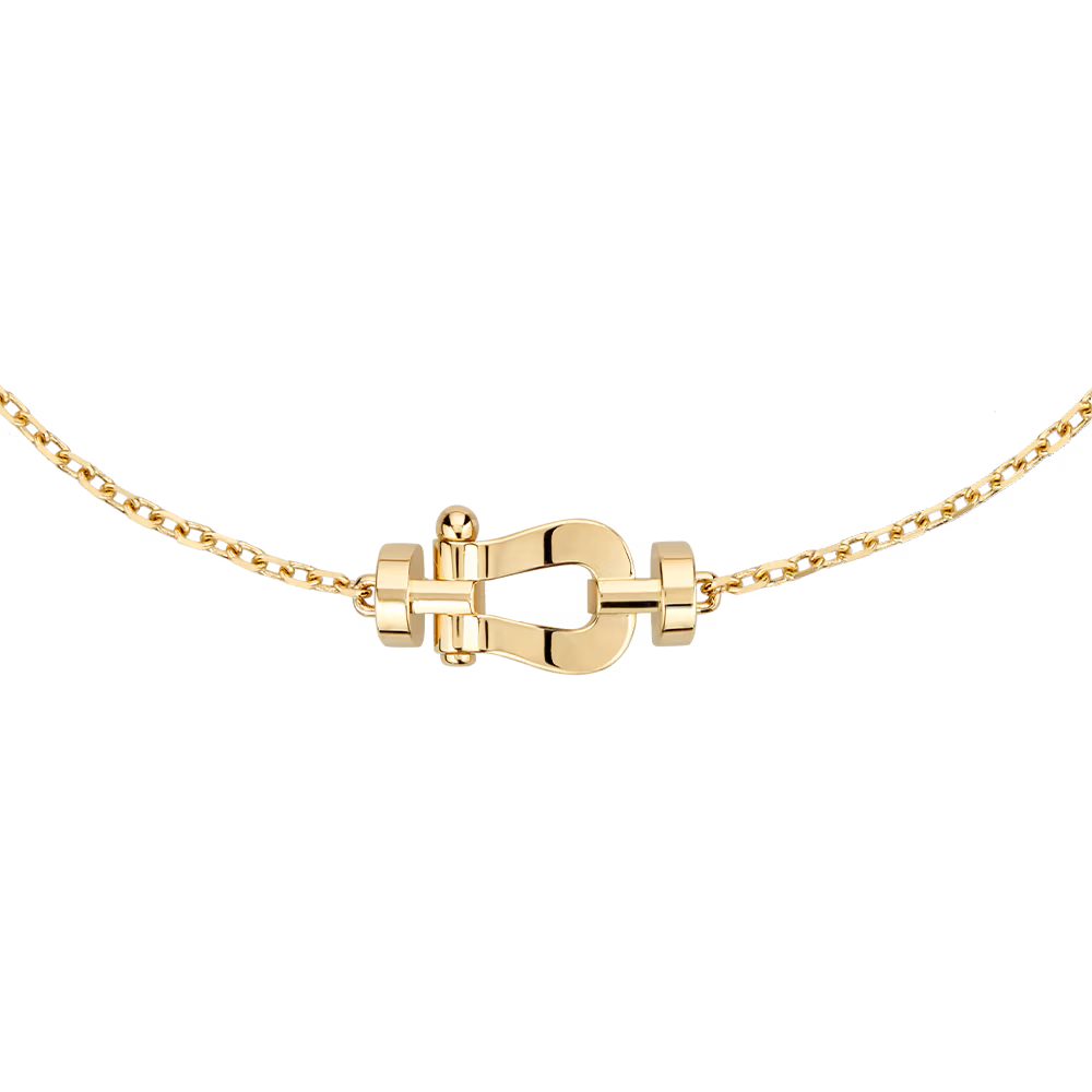 FRED FORCE 10 BRACELET XS MODEL Stainless steel and gold plating YELLOW GOLD