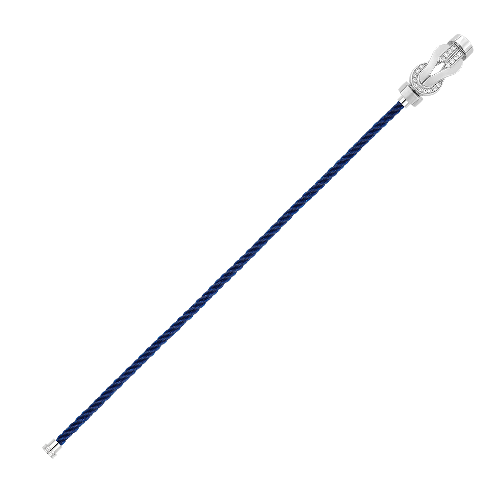 FRED CHANCE INFINIE BRACELET Stainless steel and gold plating WHITE GOLD AND DIAMONDS MEDIUM MODEL