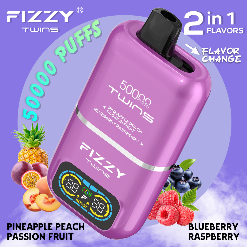 10PCS - Fizzy 50K  50ml 5% Disposable Vape Dual Flavor 2-in-1