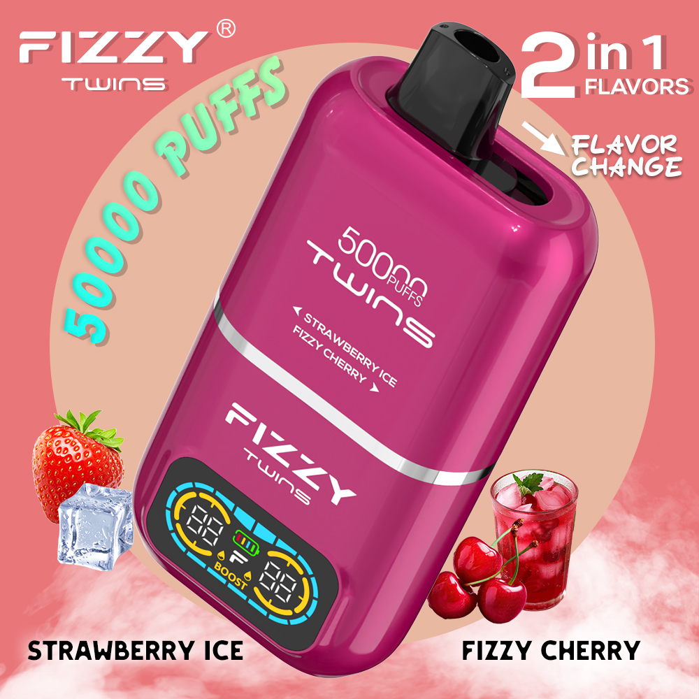10PCS - Fizzy 50K  50ml 5% Disposable Vape Dual Flavor 2-in-1