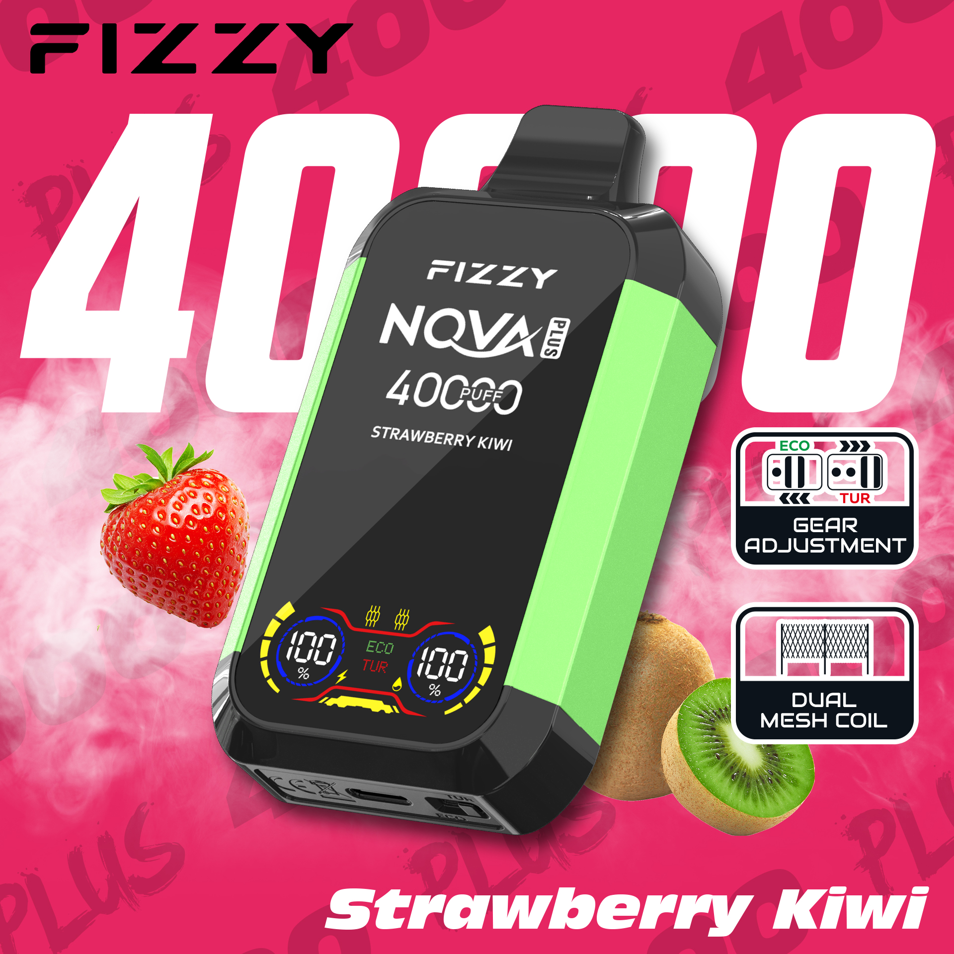 10PCS - Fizzy 40K Disposable Vape 40ml 5%