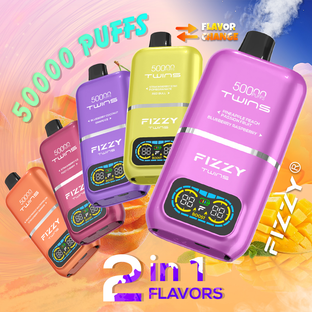 Fizzy 50K Disposable Vape 50ml 5% Dual Flavor 2-in-1