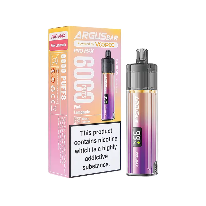 5PCS - Argusbar 6000 Puffs 12ml 2%