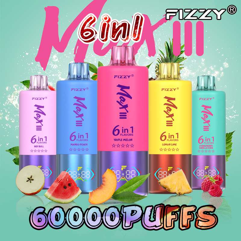 Fizzy 60K Disposable Vape 60ml 5% 6-in-1 Flavor System
