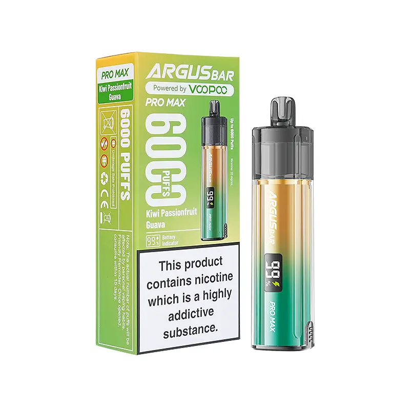 5PCS - Argusbar 6000 Puffs 12ml 2%