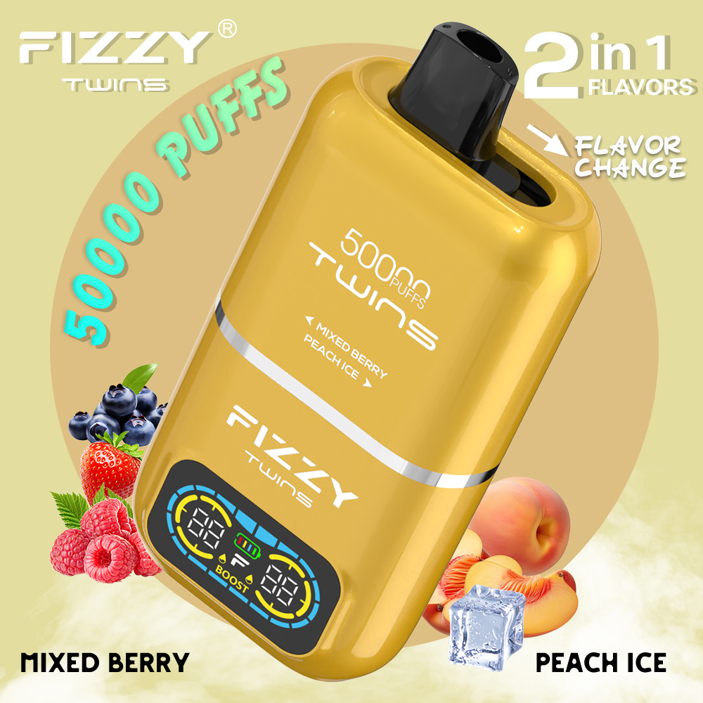 Fizzy 50K Disposable Vape 50ml 5% Dual Flavor 2-in-1
