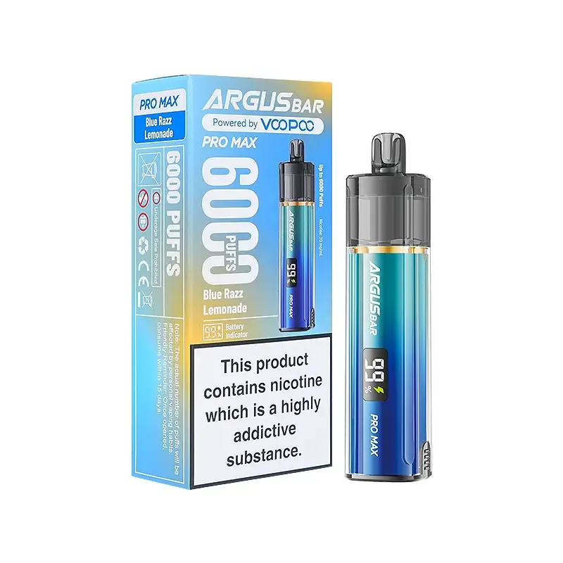 5PCS - Argusbar 6000 Puffs 12ml 2%