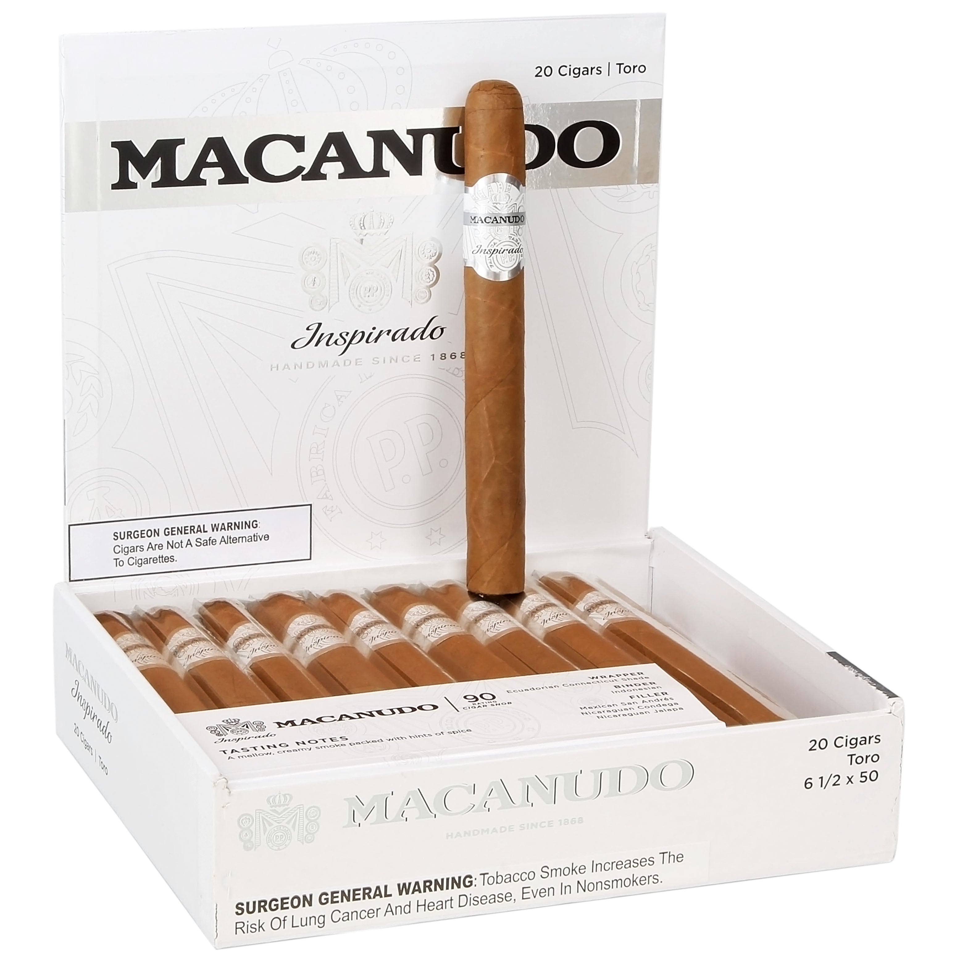 General cigar co. Macanudo Inspirado White Toro Single