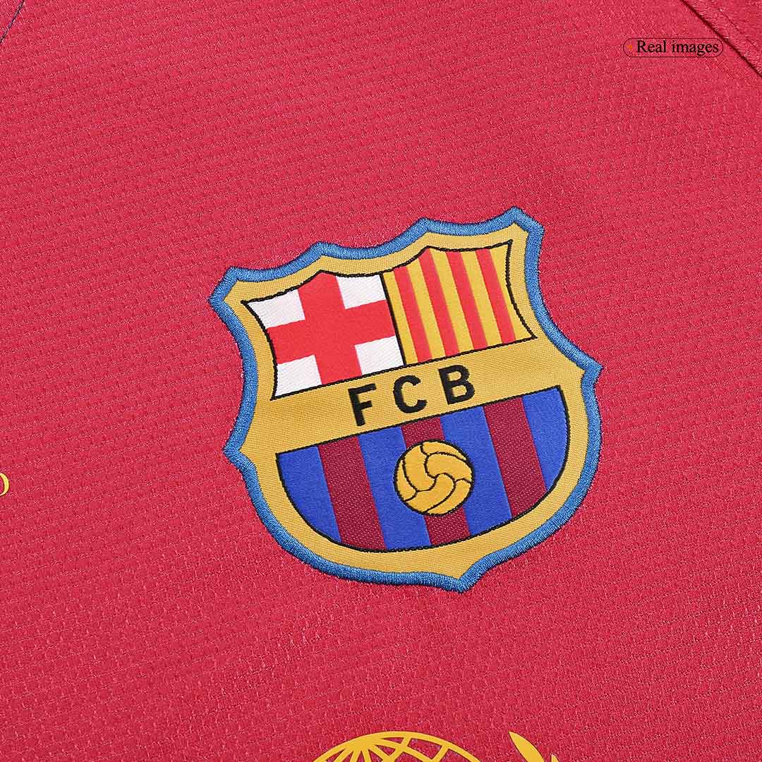Retro XAVI #6 2008/09 Barcelona Home Long Sleeve Soccer Jersey- UCL Final