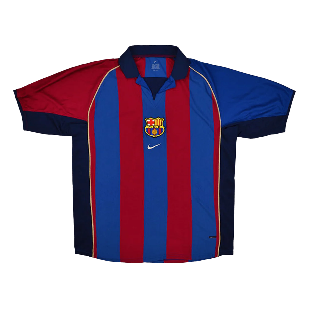 Retro XAVI #6 2001/02 Barcelona Home Soccer Jersey