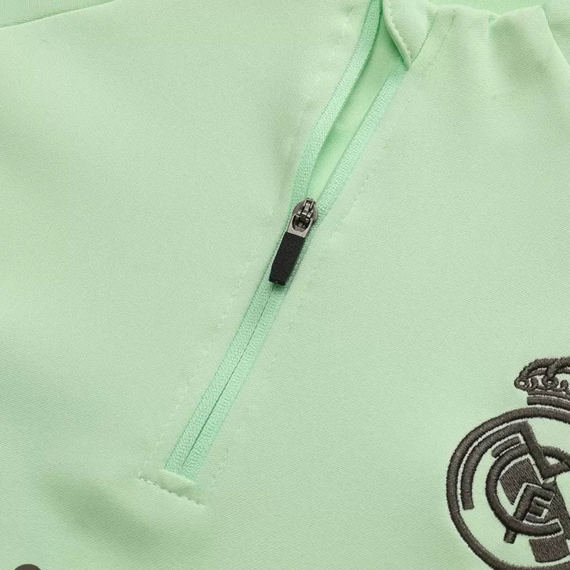 Real Madrid 1/4 Zip Tracksuit Kit (Jacket+Pants) 2025/26 - Green