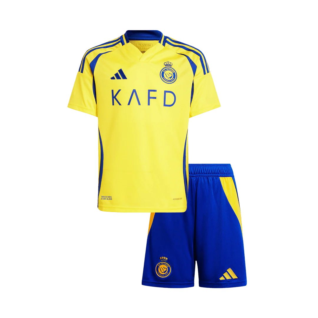 Kid's Al Nassr Home Soccer Jersey Kit(Jersey+Shorts) 2024/25