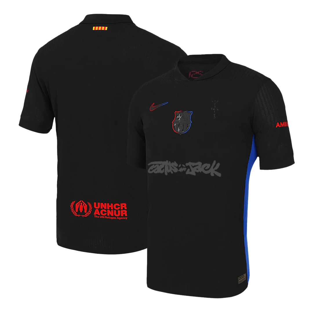 Barcelona X Travis Scott Away Soccer Jersey 2024/25 Limited Edition - Black