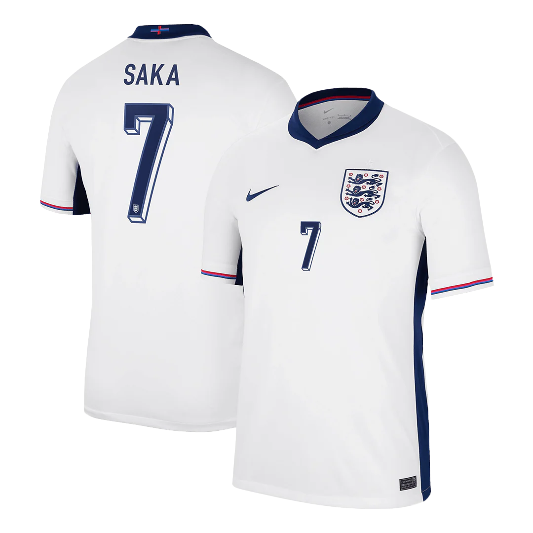 SAKA #7 England Home Soccer Jersey Euro 2024