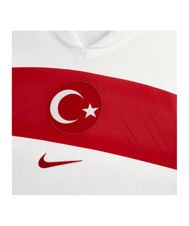 Turkey Home EM 2024 Soccer Jersey white red F100