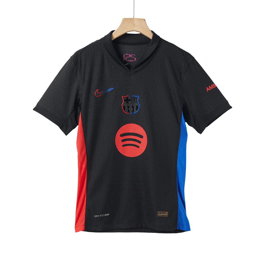 Player Version Barcelona Away Soccer Jersey 2024/25 - Spotify Logo Without Text