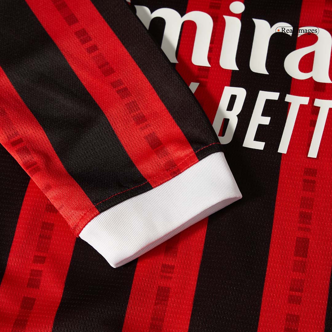 AC Milan Home Long Sleeve Soccer Jersey 2024/25
