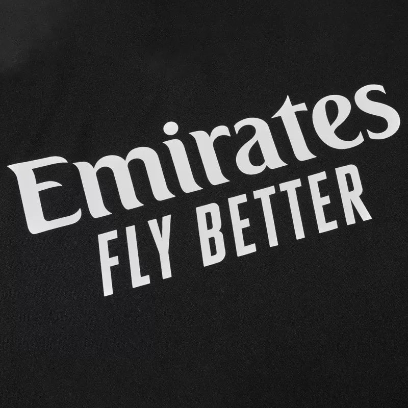 Real Madrid 1/4 Zip Tracksuit Kit (Jacket+Pants) 2025/26 - Black