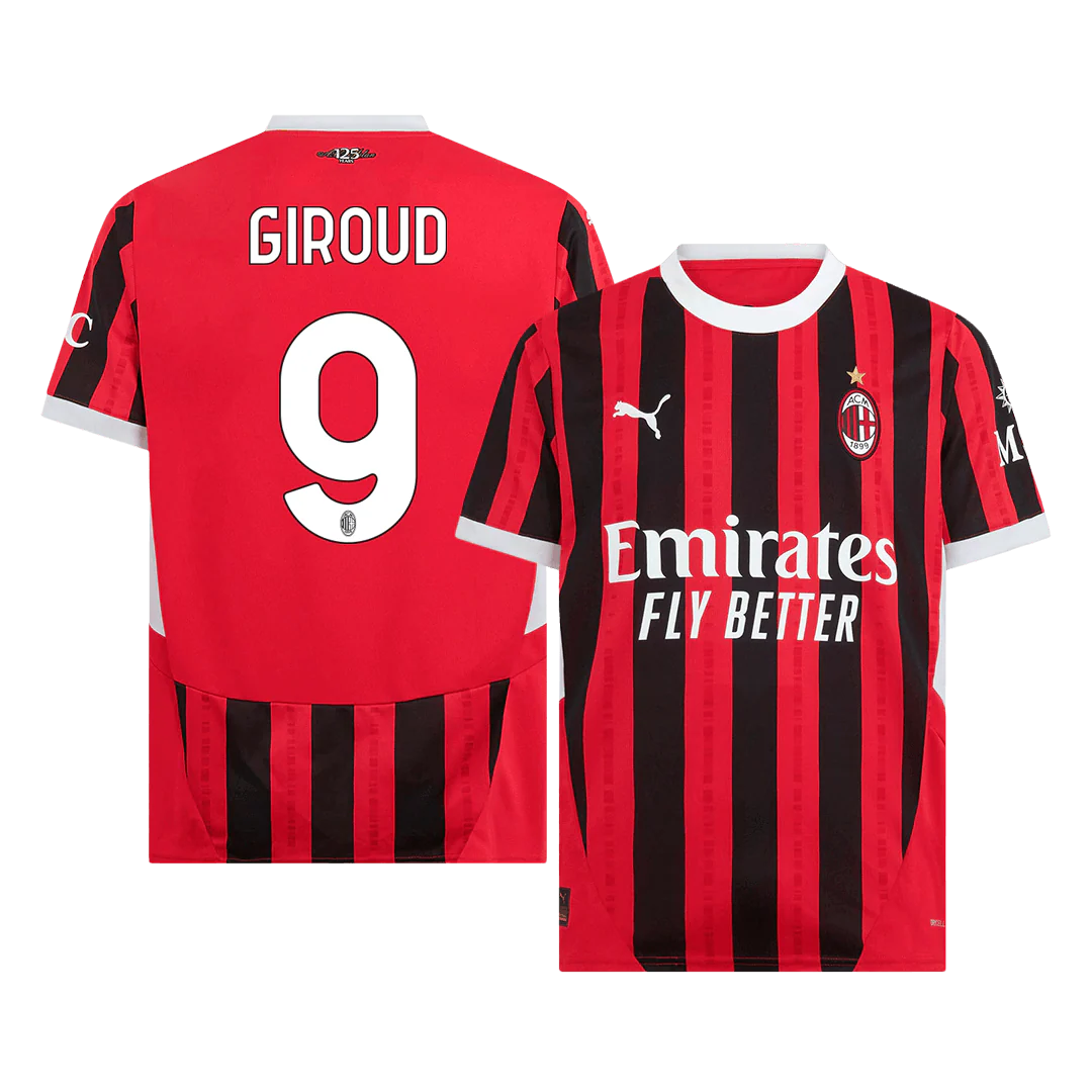GIROUD #9 AC Milan Home Soccer Jersey 2024/25