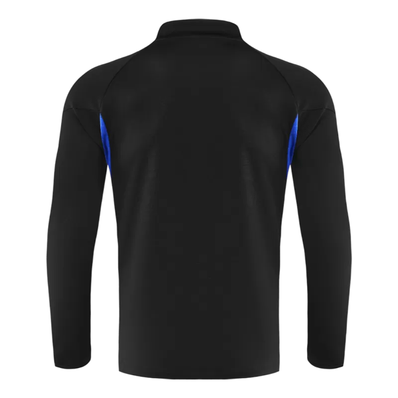 Kid's Manchester United 1/4 Zip Training Kit (Jacket+Pants) 2025/26 - Black