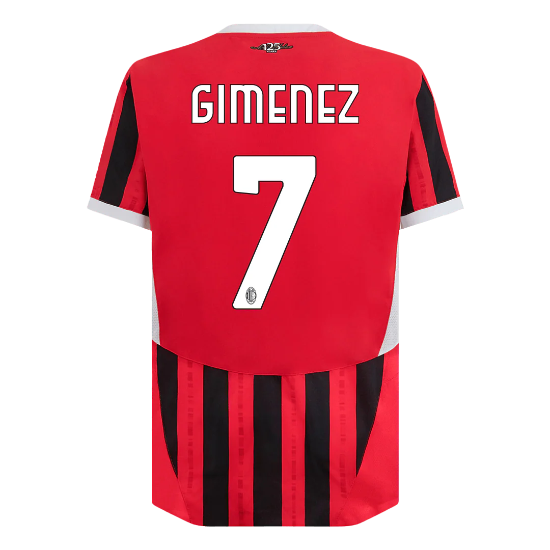 Player Version GIMENEZ #7 AC Milan Home Soccer Jersey 2024/25