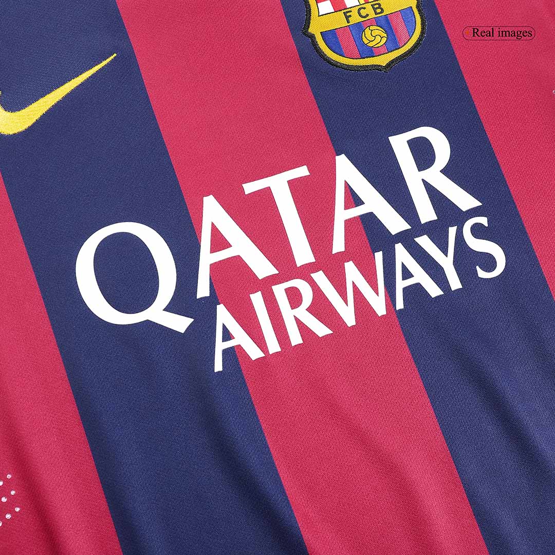 Retro NEYMAR JR #11 2014/15 Barcelona Home Long Sleeve Soccer Jersey