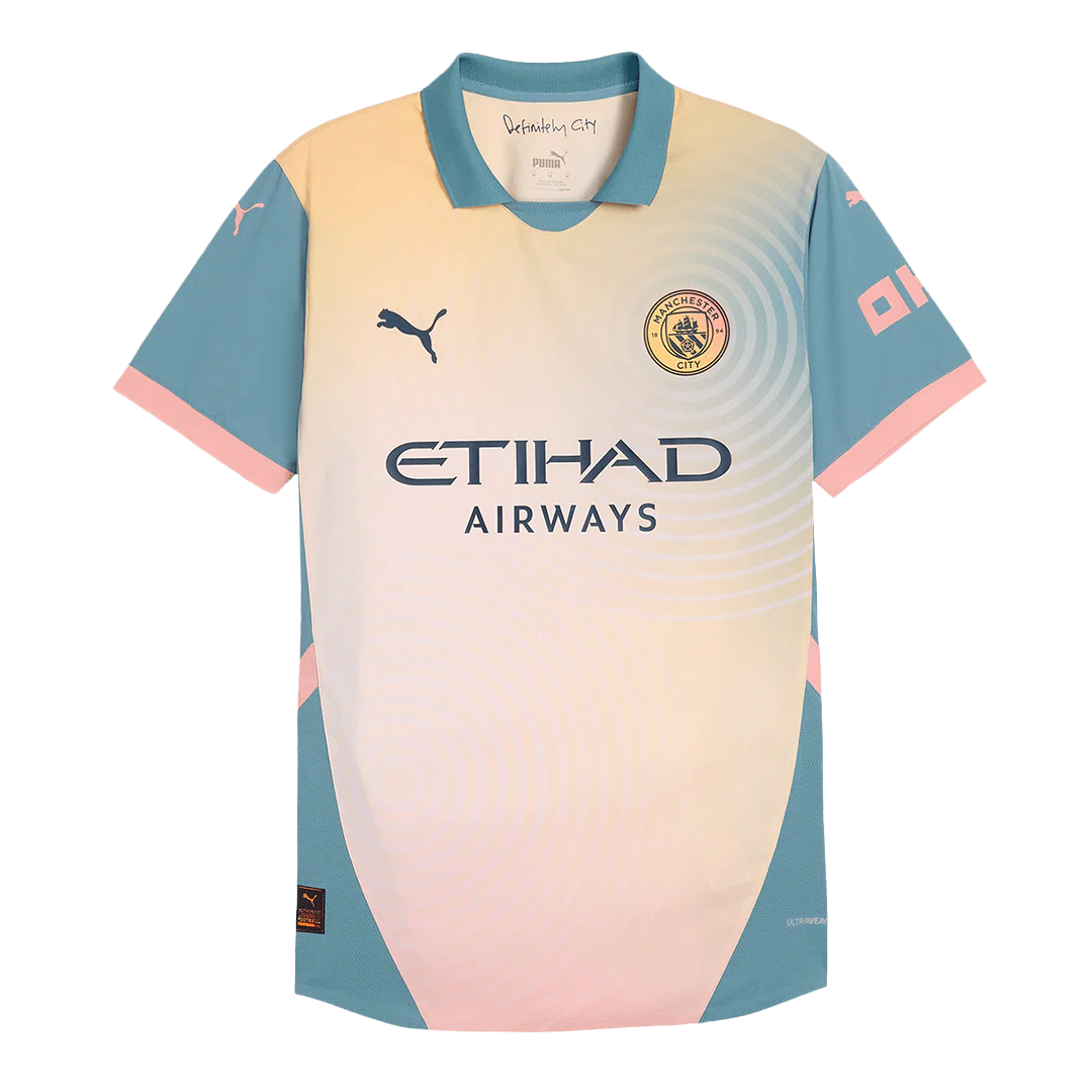 Player Version HAALAND #9 Manchester City Fourth Away Soccer Jersey 2024/25- Definitely City (UCL)
