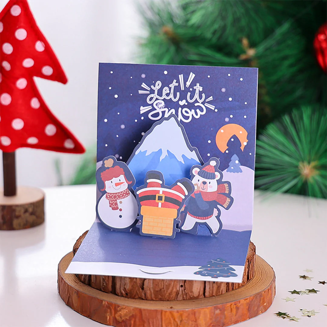 1 Pcs Random Style Personalized Christmas Greeting Card