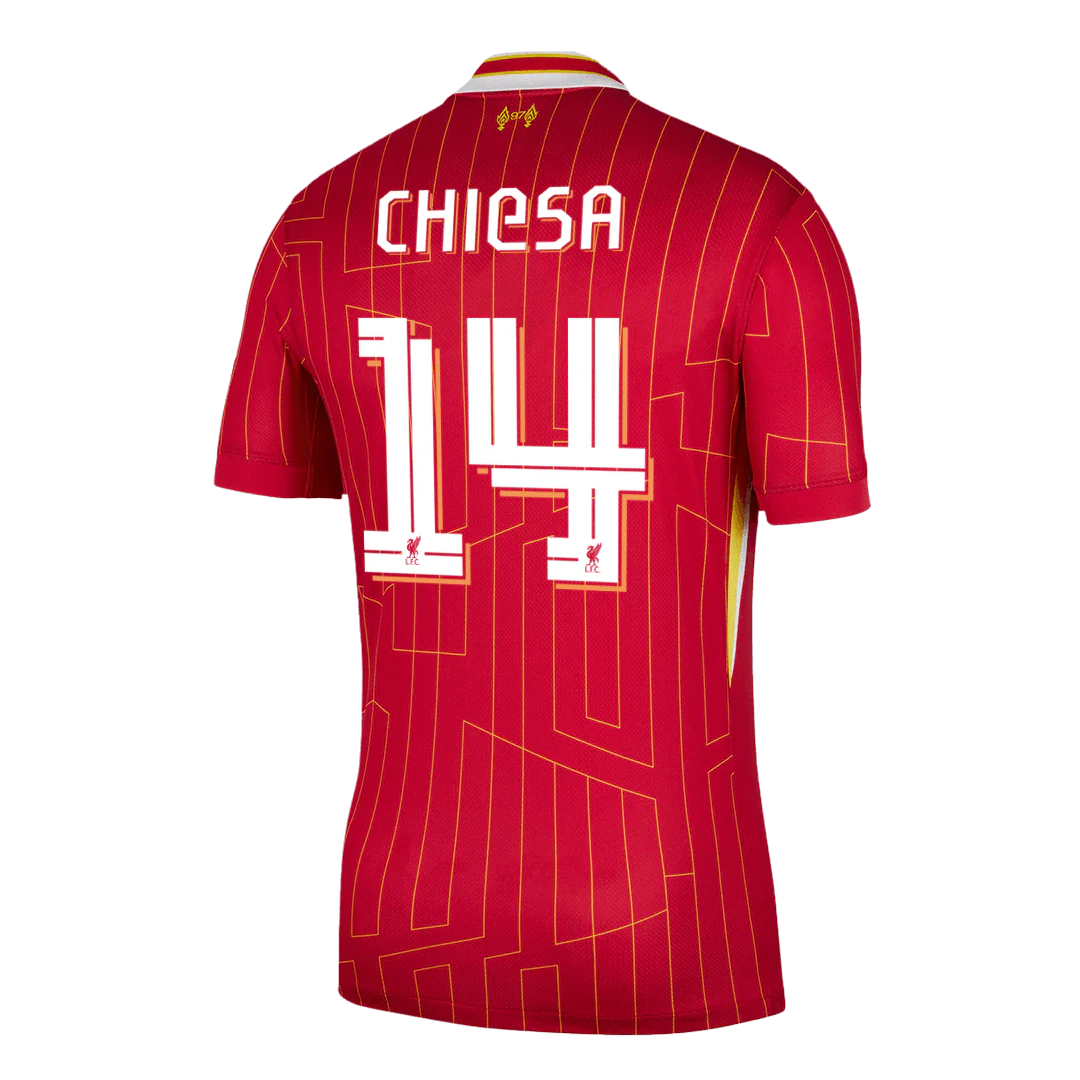 CHIESA #14 Liverpool Home Soccer Jersey 2024/25 - UCL