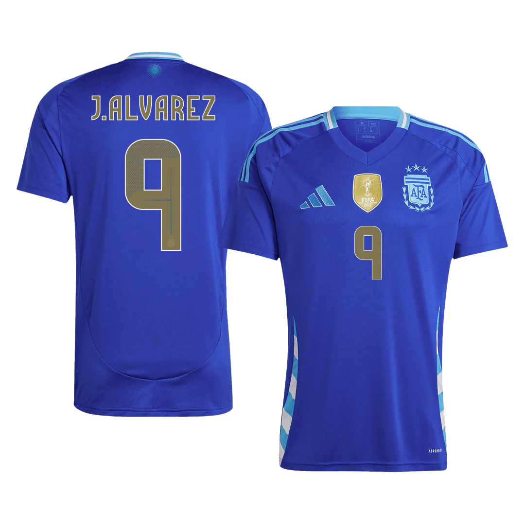 J.ALVAREZ #9 Argentina Away Soccer Jersey 2024