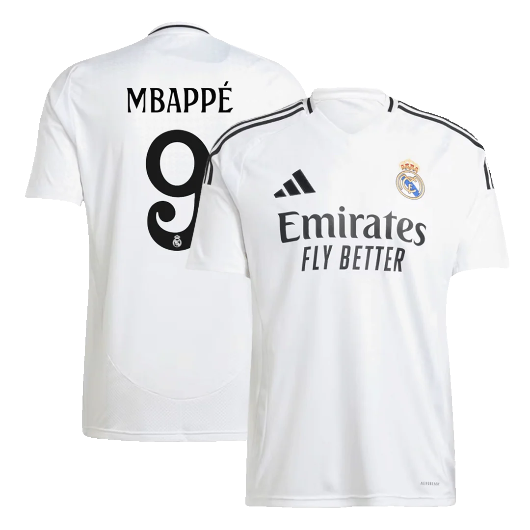 Mbappé #9 Real Madrid Home Soccer Jersey 2024/25