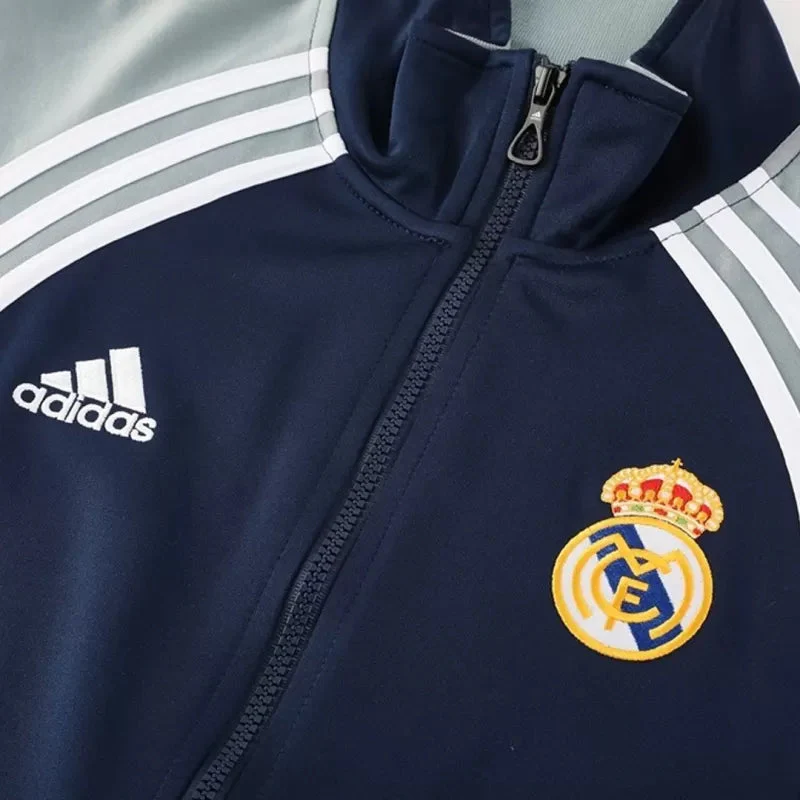 Real Madrid Training Jacket Kit (Jacket+Pants) 2025/26 - Navy & Gray