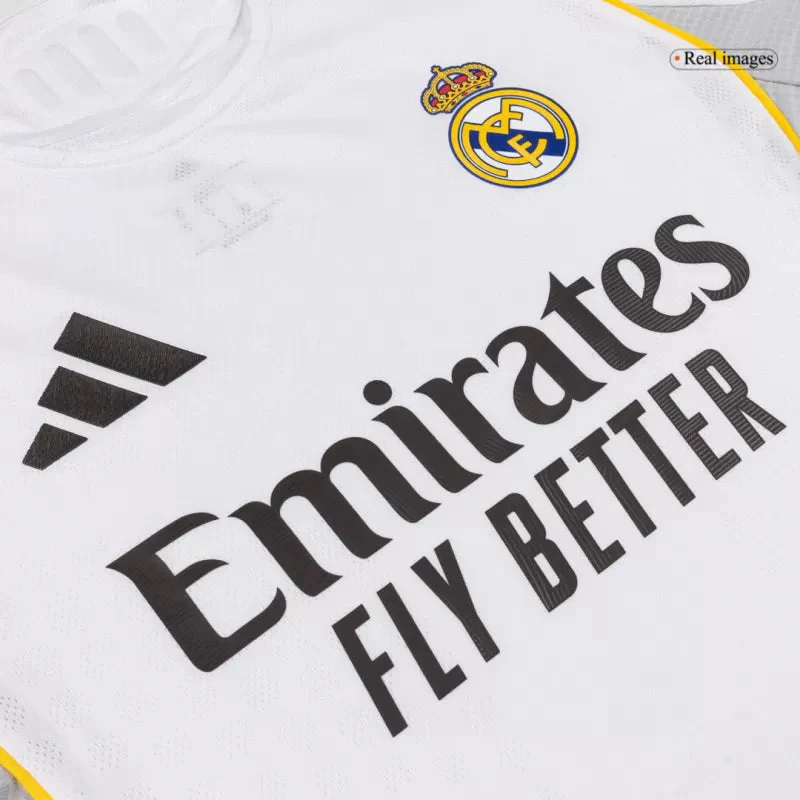 Player Version Real Madrid Home Long Sleeve Soccer Jersey 2025/26 - Slim Fit