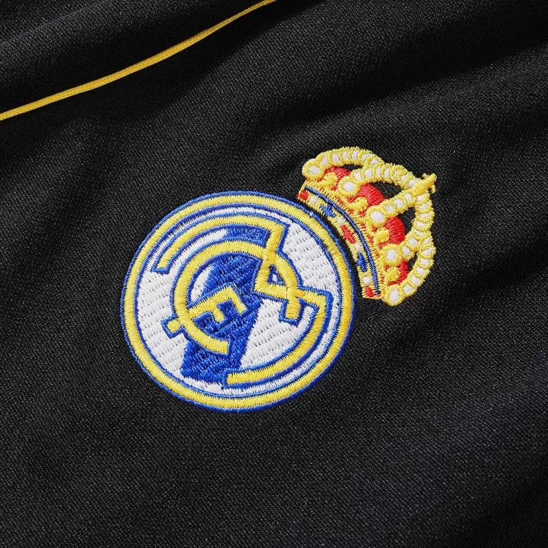 Real Madrid 1/4 Zip Tracksuit Kit (Jacket+Pants) 2025/26 - Black