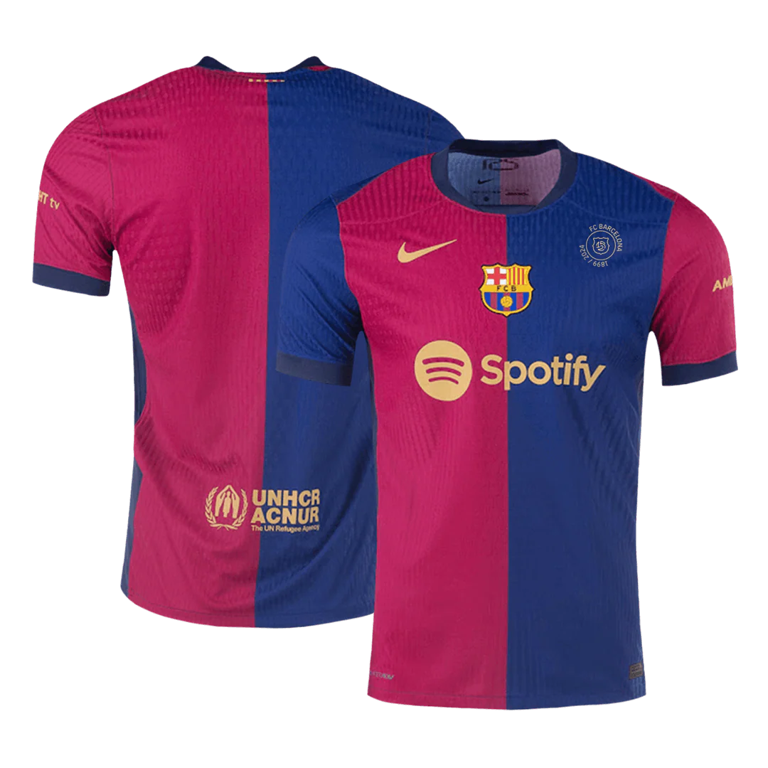Player Version Barcelona Home Soccer Jersey 2024/25 - 125th Anniversary