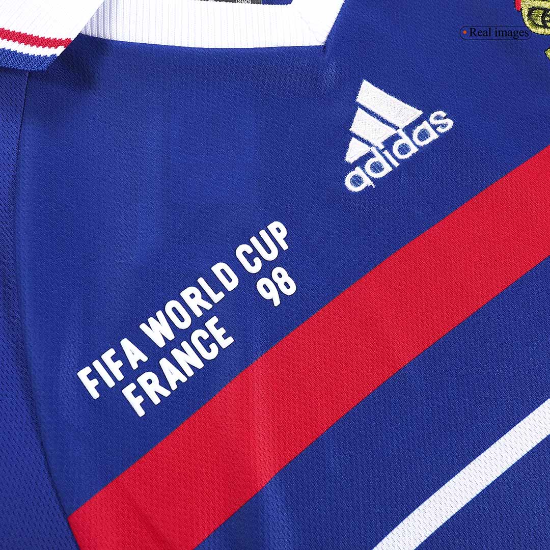 Retro ZIDANE #10 1998 France Home Soccer Jersey