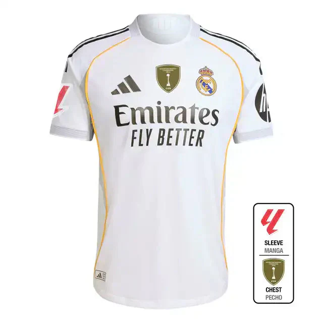 Player Version Real Madrid Home Soccer Jersey 2025/26 - Slim Fit