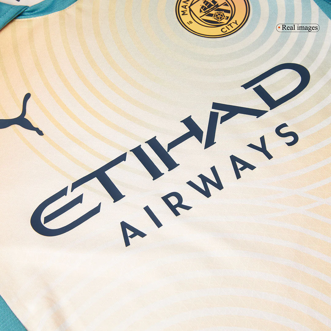 Player Version HAALAND #9 Manchester City Fourth Away Soccer Jersey 2024/25- Definitely City (UCL)