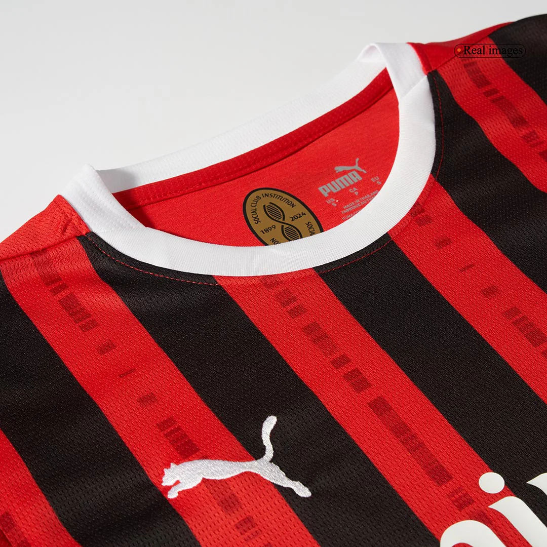 AC Milan Home Long Sleeve Soccer Jersey 2024/25