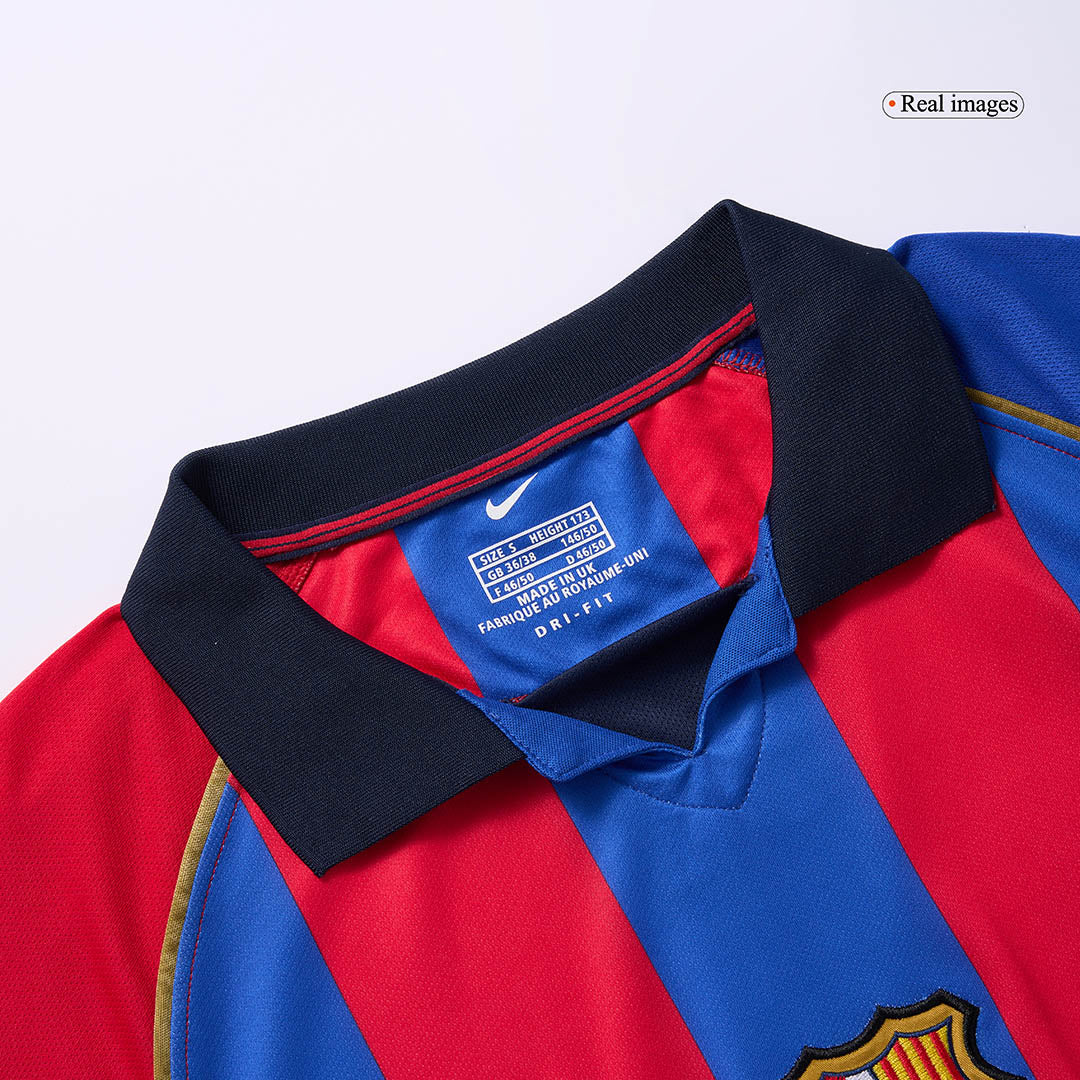 Retro XAVI #6 2001/02 Barcelona Home Soccer Jersey
