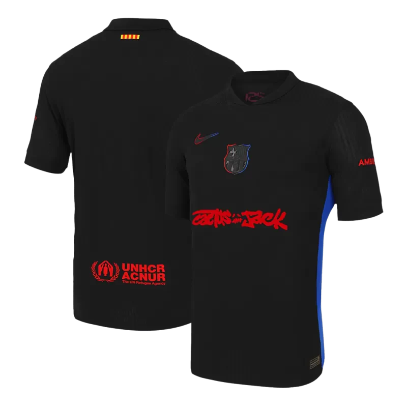 Player Version Barcelona X Travis Scott Away Soccer Jersey 2024/25 - Red - Slim Fit