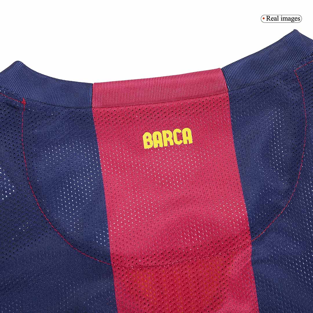 Retro Suárez #9 2014/15 Barcelona Home Long Sleeve Soccer Jersey