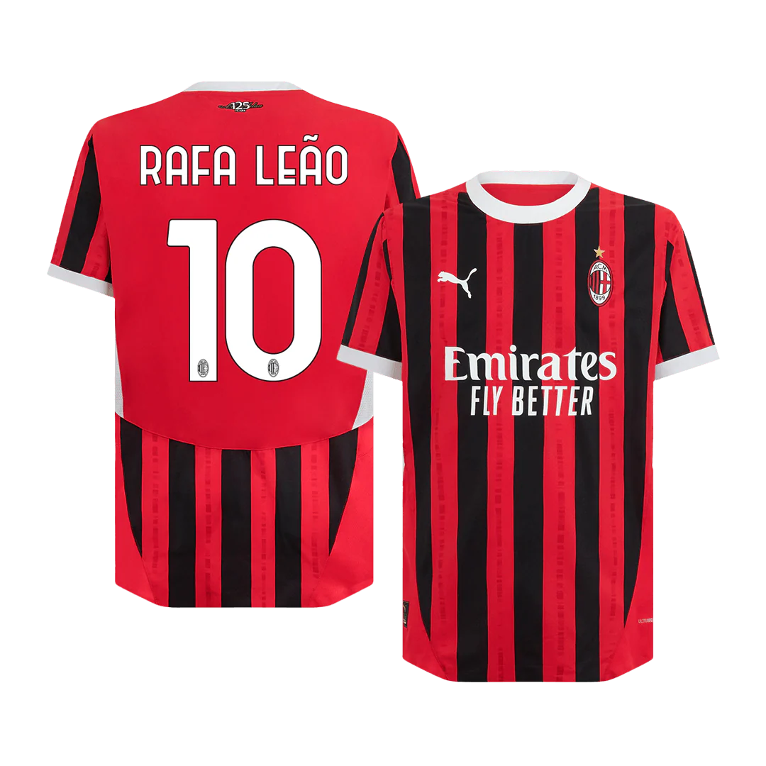 Player Version Rafael Leão #10 AC Milan Home Soccer Jersey 2024/25