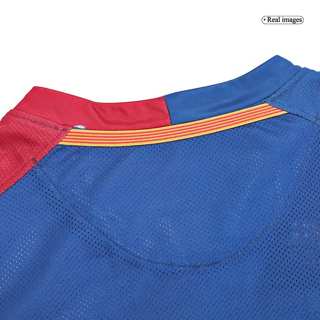 Retro A.INIESTA #8 2008/09 Barcelona Home Long Sleeve Soccer Jersey- UCL Final