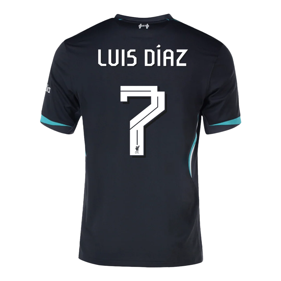 LUIS DíAZ  #7 Liverpool Away Soccer Jersey 2024/25 - UCL