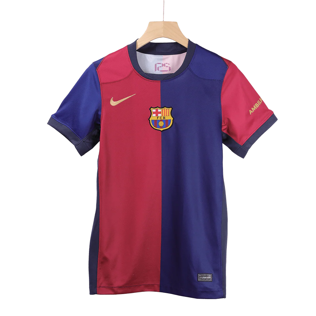 LEWANDOWSKI #9 Barcelona Home Soccer Jersey 2024/25- Spotify Logo Without Text