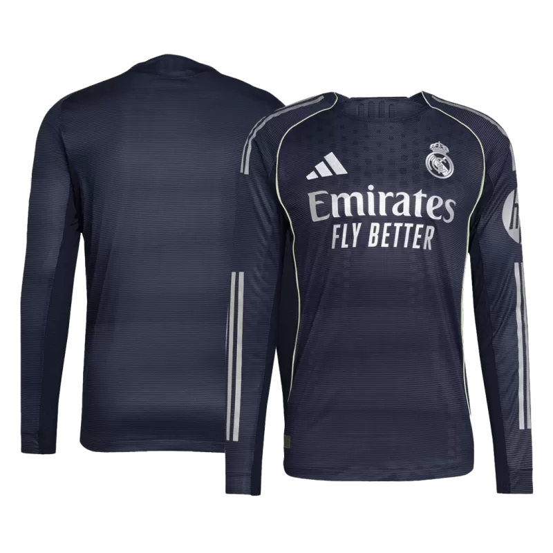Player Version Real Madrid Away Long Sleeve Soccer Jersey 2025/26 - Slim Fit