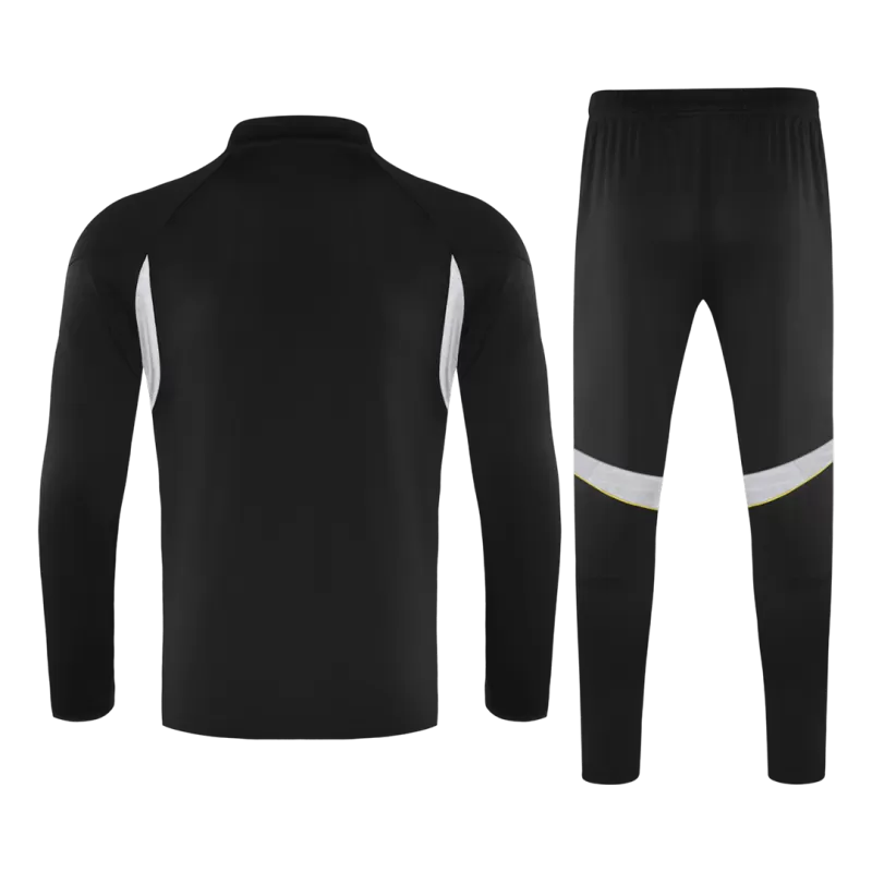 Real Madrid 1/4 Zip Tracksuit Kit (Jacket+Pants) 2025/26 - Black