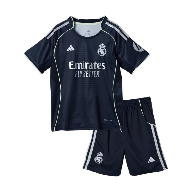 Kid's Real Madrid Away Soccer Jersey Kit(Jersey+Shorts) 2025/26